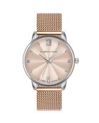 Montre Skylar en Acier & Diamants rose doré