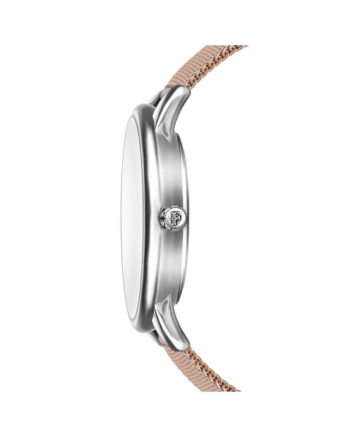 Montre Skylar en Acier & Diamants rose doré