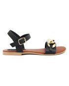 Sandales en Cuir Edda noires