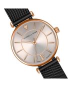 Montre Sophia en Acier & Diamant noire