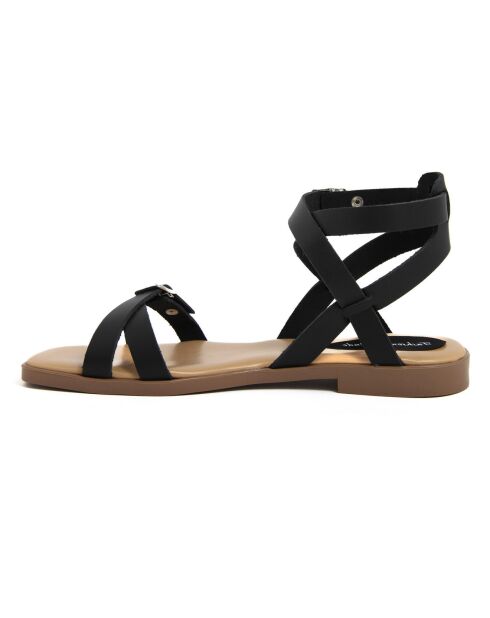 Zwarte leren sandalen van Mado