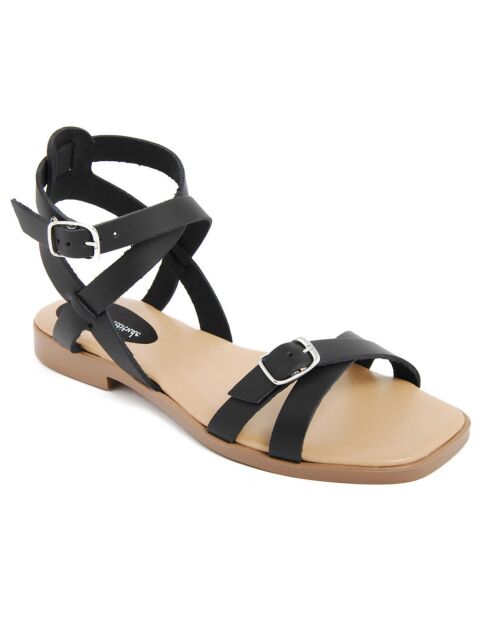 Zwarte leren sandalen van Mado