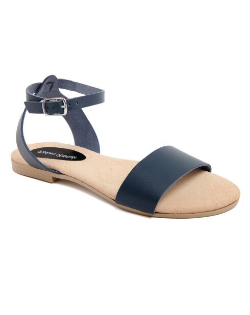 Marineblauwe leren sandalen van Onia