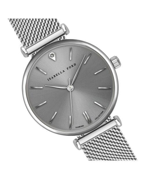 Montre Audrey en Acier & Diamant argentée