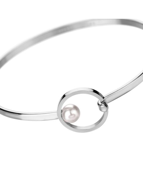 Bracelet Ida en Acier argenté & Perle