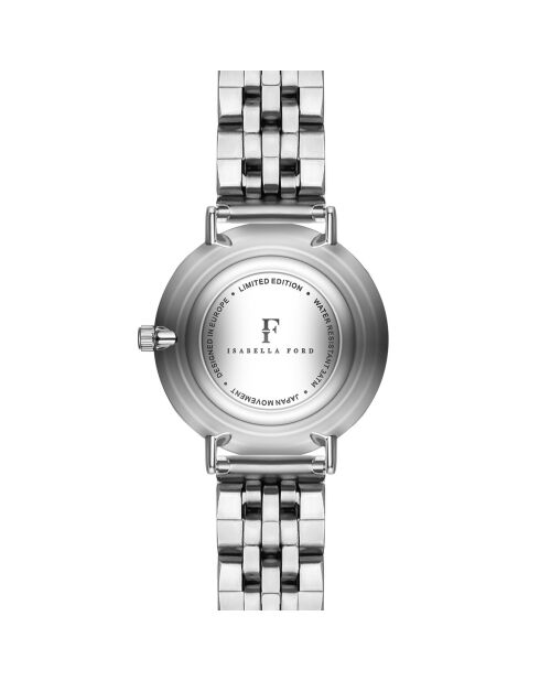 Montre Infinity en Acier & Diamant argentée