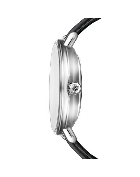 Montre Infinity en Cuir & Diamant noire