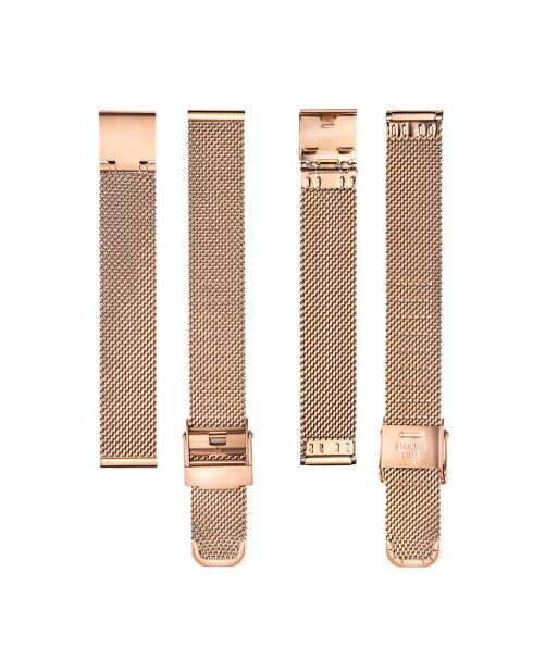 Montre Ophelia en Acier & Diamants rose doré