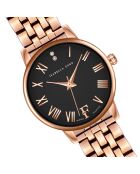 Montre Ophelia en Acier & Diamants rose doré