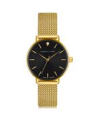 Montre Luna en Acier & Diamant dorée