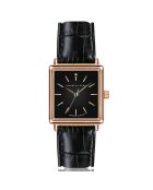 Montre Patricia en Cuir & Diamant noire