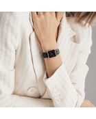 Montre Patricia en Cuir & Diamant noire