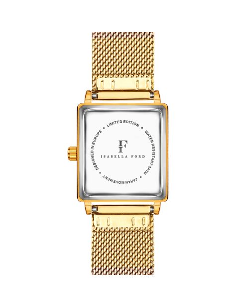 Montre Charlotte en Acier & Diamant dorée