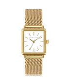 Montre Charlotte en Acier & Diamant dorée