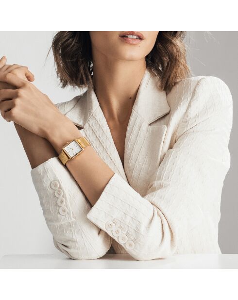 Montre Charlotte en Acier & Diamant dorée