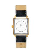 Montre Charlotte en Cuir & Diamant noire