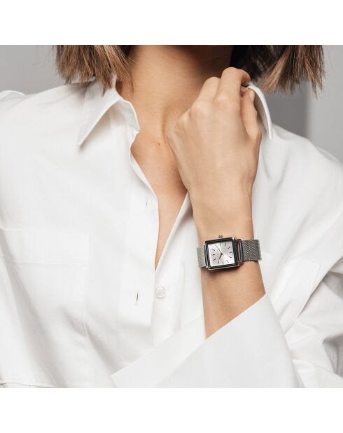 Montre Morgane en Acier & Diamant argentée