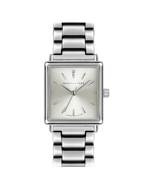 Montre Morgane en Acier & Diamant argentée