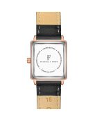 Montre Adeline en Cuir & Diamant noire