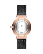 Montre Louise en Acier & Diamant noire
