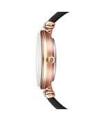 Montre Louise en Acier & Diamant noire