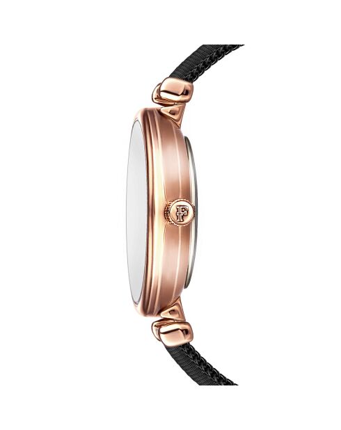 Montre Louise en Acier & Diamant noire
