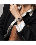 Montre Louise en Acier & Diamant rose doré