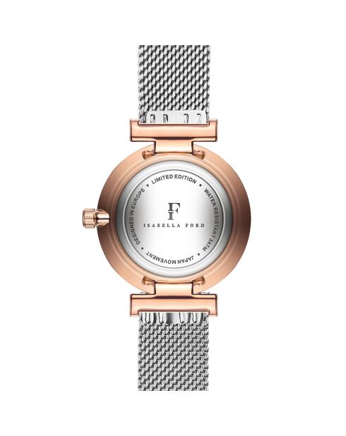 Montre Victoria en Acier & Diamant argentée