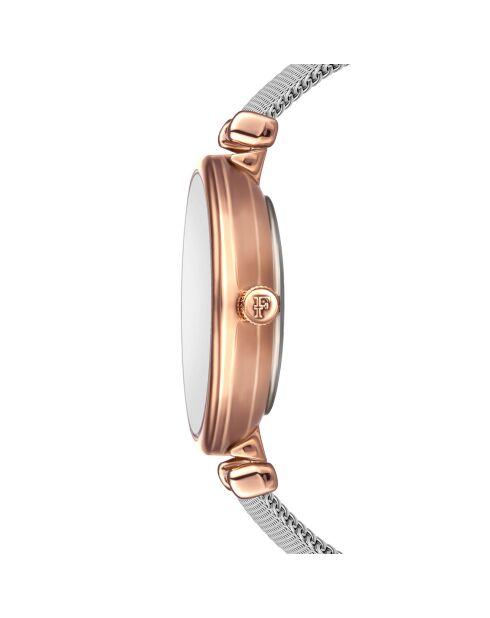 Montre Victoria en Acier & Diamant argentée