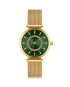 Montre Nathalie en Acier & Diamant dorée