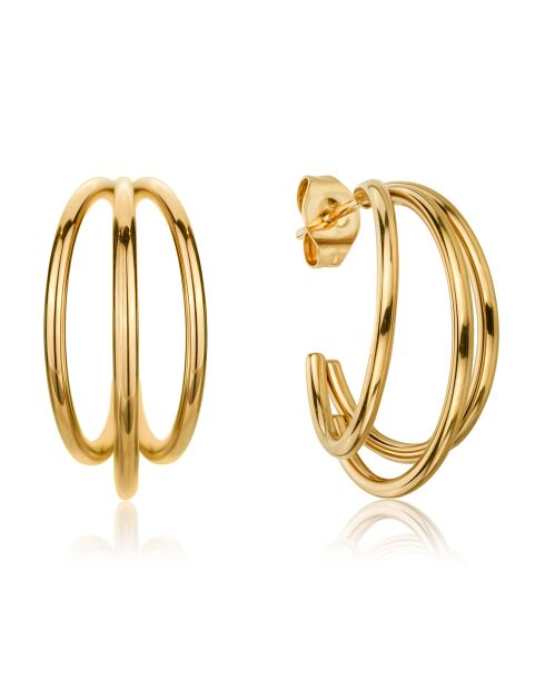 Boucles d'oreilles Florine en Acier dorées
