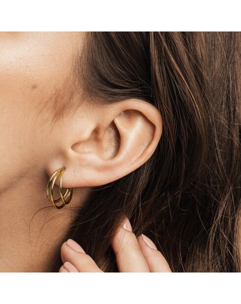Boucles d'oreilles Florine en Acier dorées