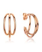 Boucles d'oreilles Florine en Acier rose doré