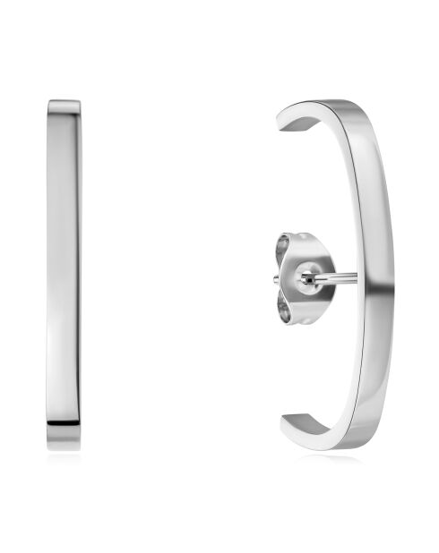 Boucles d'oreilles Ulla en Acier argenté