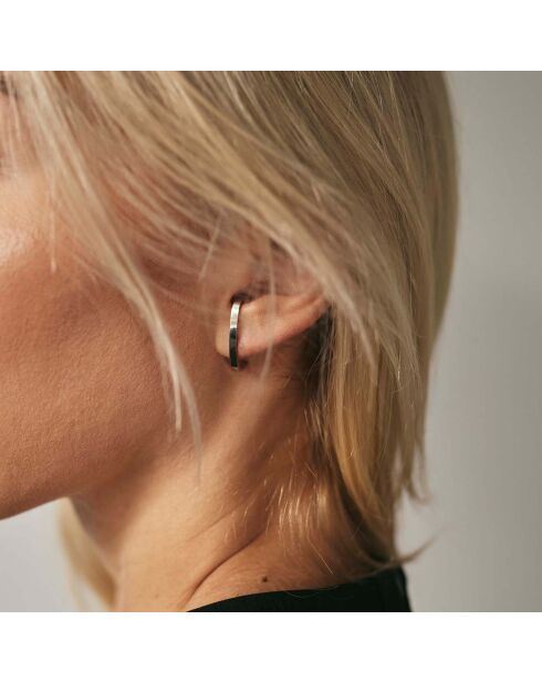 Boucles d'oreilles Ulla en Acier argenté