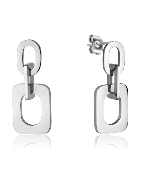 Boucles d'oreilles Laura en Acier argenté