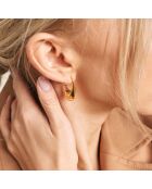 Boucles d'oreilles Iris en Acier doré