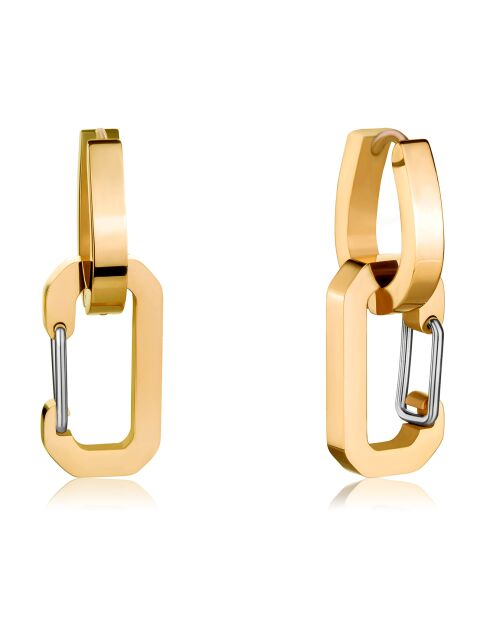 Boucles d'oreilles Vesta en Acier doré