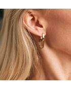 Boucles d'oreilles Vesta en Acier doré