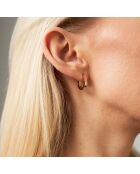 Boucles d'oreilles Vesta en Acier doré