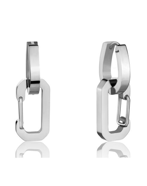 Boucles d'oreilles Vesta en Acier argenté