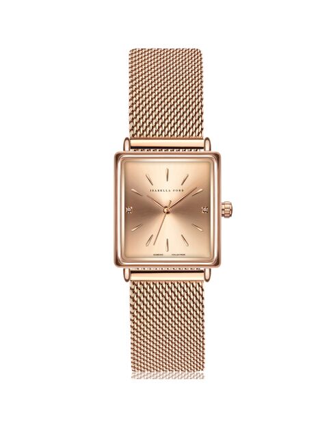 Montre Florence en Acier & Diamants rose doré