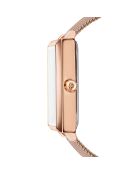 Montre Odette en Acier & Diamant rose doré