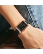Montre Odette en Acier & Diamant noire