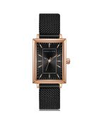 Montre Odette en Acier & Diamant noire