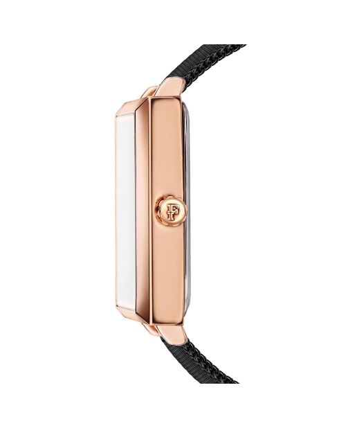 Montre Odette en Acier & Diamant noire