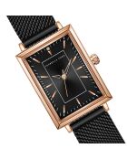 Montre Odette en Acier & Diamant noire