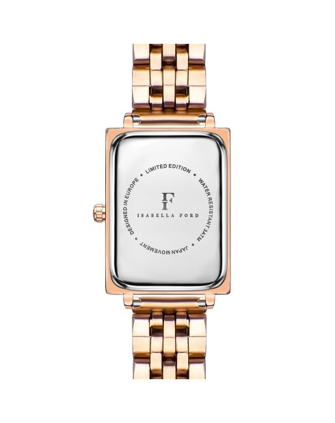Montre Odette en Acier & Diamant rose doré
