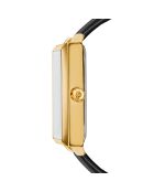Montre Élodie en Cuir & Diamant noire