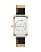 Montre Élodie en Cuir & Diamant noire